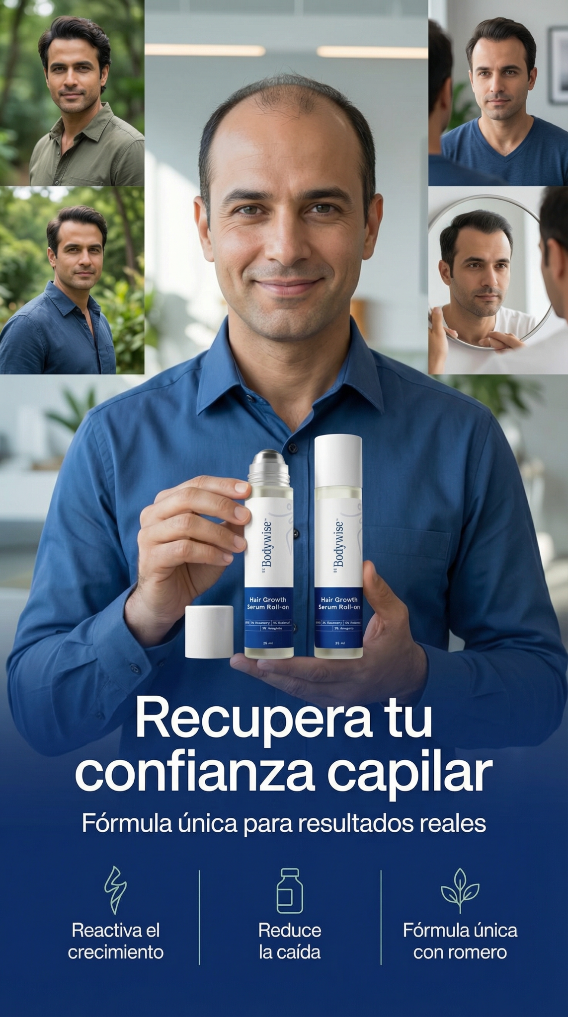 Recupera Cabello y Barba Más Abundantes con el BodyWise Hair Growth Serum
